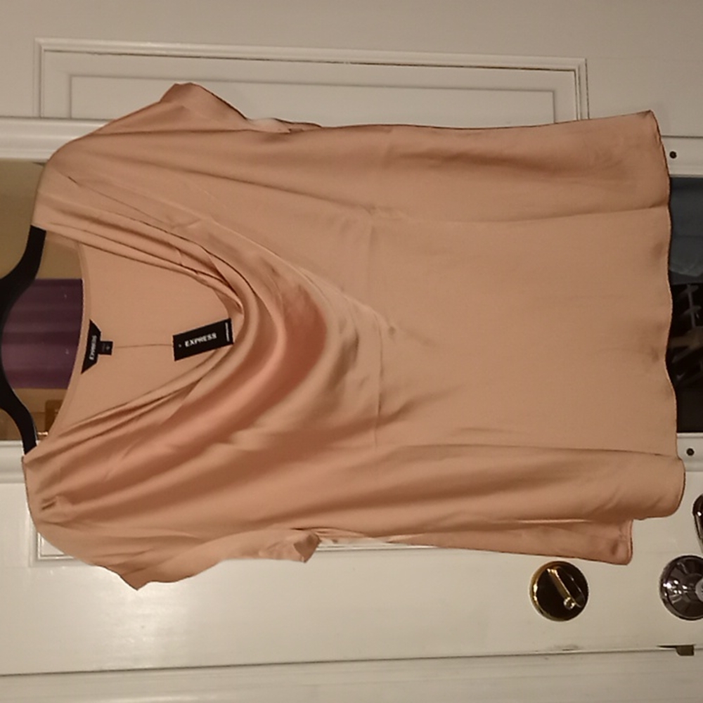 NWT Express Satin Cowl Neck Gramercy Tee